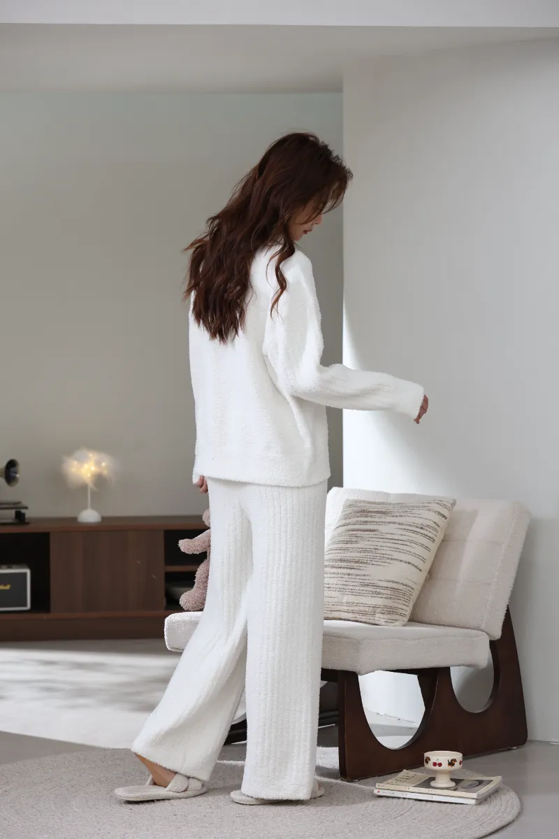 Soft Fleece Homewear Suits para sa Babae
