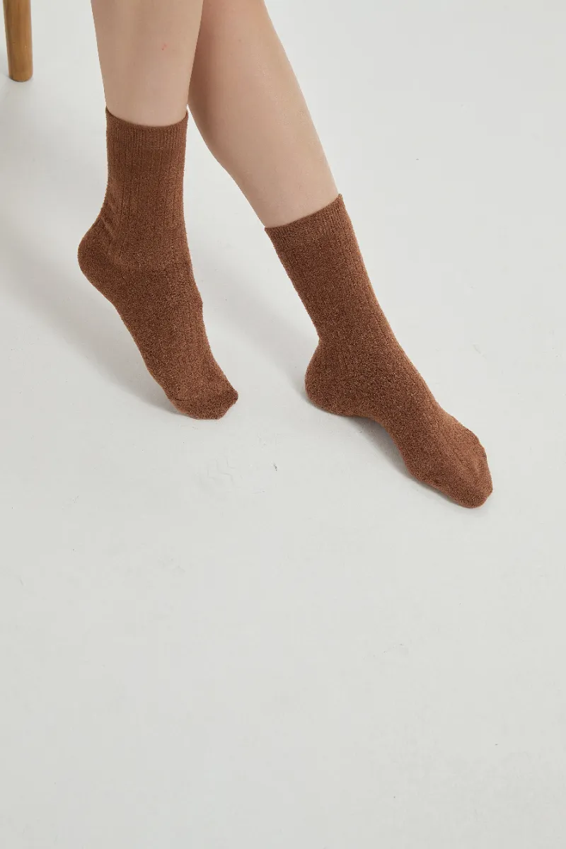 Half-Wool Striped Knitted Socks para sa mga Babae